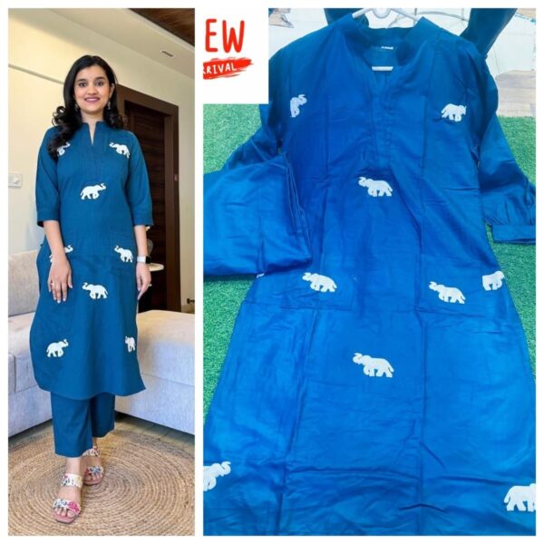 Heavy Rayon Co-Ord Set Kurti & Pant - Image 12