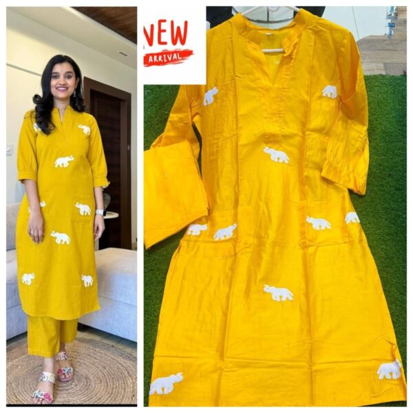Heavy Rayon Co-Ord Set Kurti & Pant - Image 10