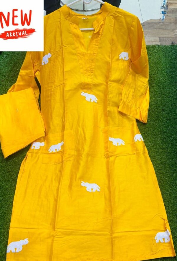 Heavy Rayon Co-Ord Set Kurti & Pant - Image 6