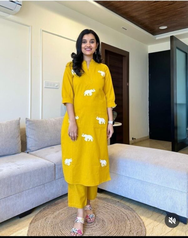 Heavy Rayon Co-Ord Set Kurti & Pant - Image 3