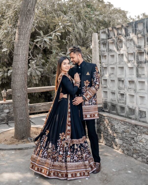 Faux Georgette Embroidered Lehenga with Can-Can - Image 14
