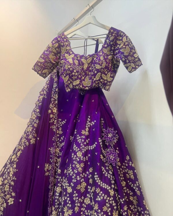 Faux Georgette Embroidered Lehenga with 4M Flair - Image 6