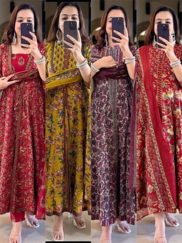 Jazz & Co. Cotton Anarkali Kurti Set – Handwork & Malmal Dupatta - Image 15