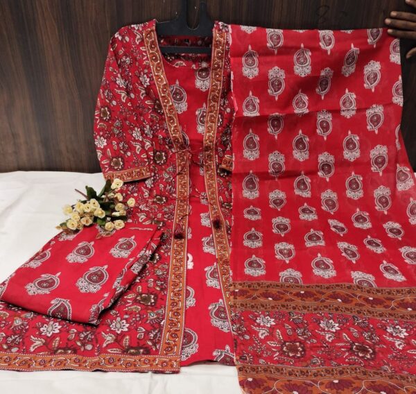 Jazz & Co. Cotton Anarkali Kurti Set – Handwork & Malmal Dupatta - Image 20