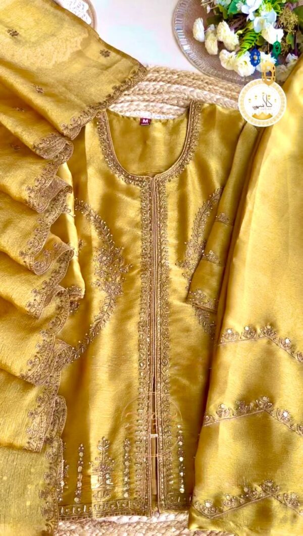Jazz & Co. Designer Party Wear Crunchy Silk Set – Closet Collection Exclusive - Image 4