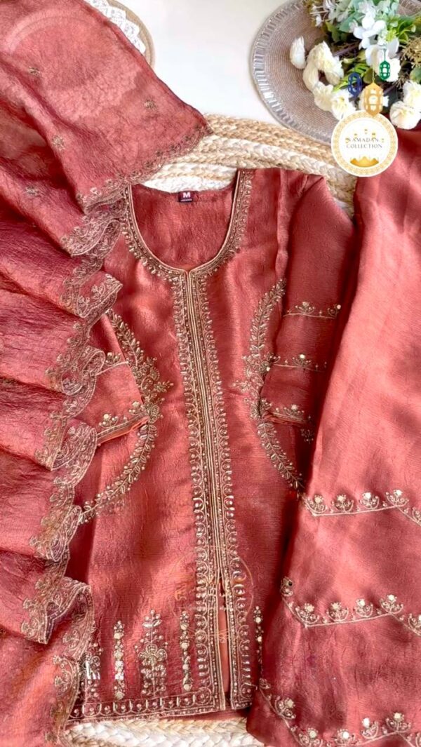Jazz & Co. Designer Party Wear Crunchy Silk Set – Closet Collection Exclusive - Image 5