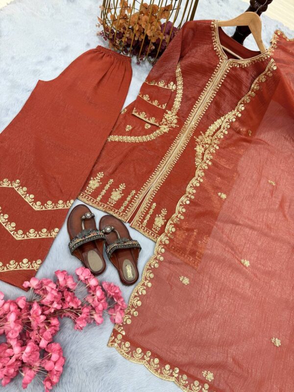 Jazz & Co. Designer Party Wear Crunchy Silk Set – Closet Collection Exclusive - Image 6
