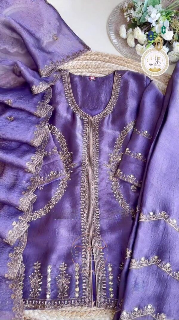 Jazz & Co. Designer Party Wear Crunchy Silk Set – Closet Collection Exclusive - Image 8