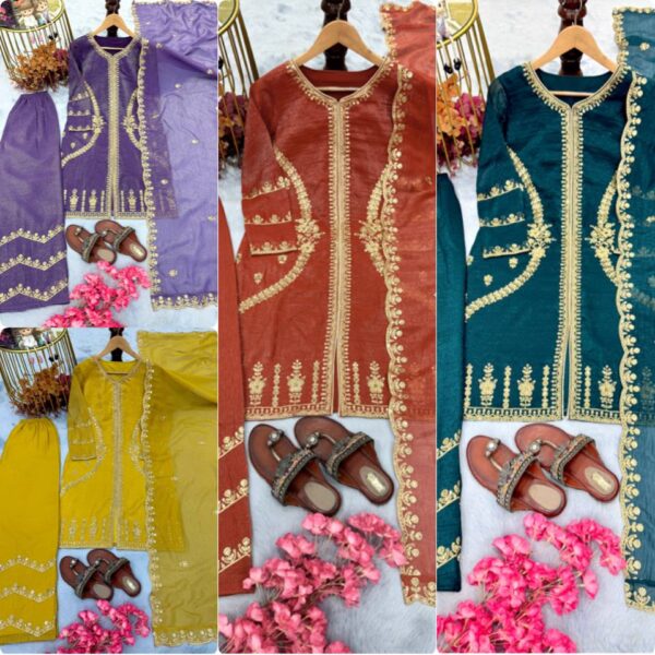 Jazz & Co. Designer Party Wear Crunchy Silk Set – Closet Collection Exclusive - Image 9