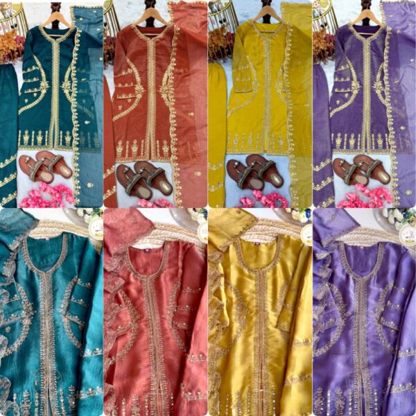 Jazz & Co. Designer Party Wear Crunchy Silk Set – Closet Collection Exclusive - Image 10