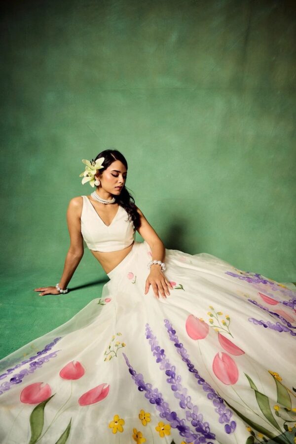 Premium Taby Silk With Beautiful Floral Print - Image 3