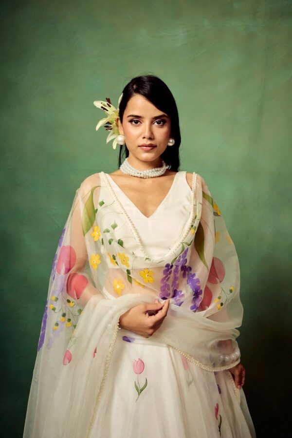 Premium Taby Silk With Beautiful Floral Print - Image 4
