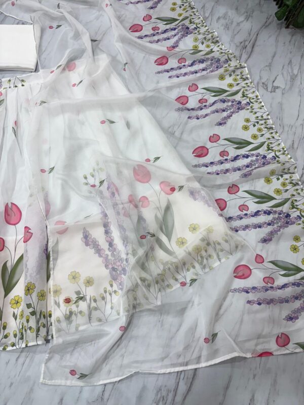 Premium Taby Silk With Beautiful Floral Print - Image 8