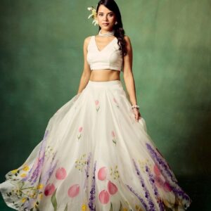 Premium Taby Silk Floral Print Lehenga Set with Organza Dupatta | Jazz & Co. Closet Collection 🌸 Price: [Insert Your Price] (Shipping Extra) Availability: Semi-Stitched Lehenga up to XXL Product Description: Elevate your ethnic wardrobe with this Premium Floral Lehenga Set from the Jazz & Co. closet collection. Designed with rich Taby Silk, this outfit blends feminine elegance and contemporary style, making it a must-have for festive and party wear. 💃 Lehenga (Semi-Stitched) • Fabric: Premium Taby Silk • Design: Beautiful All-over Floral Print • Flair: 3.5 Meters • Features: Heavy Cancan with Inner Covering • Stitching: Semi-Stitched (Fits up to XXL) 👚 Blouse (Unstitched) • Fabric: Premium Silk • Style: Unstitched – Customize as per your fit 🧣 Dupatta • Fabric: Premium Taby Organza Silk • Design: Matching Floral Print • Length: 2.5 Meters ✨ Product Highlights: • Showroom Finishing • Premium Quality Fabric & Print • Heavy Cancan for Grand Volume 📦 Package Includes: Semi-Stitched Lehenga, Unstitched Blouse, Floral Organza Dupatta 💼 From the Jazz & Co. jazz collection – a refined take on traditional charm.